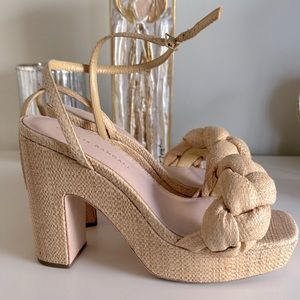 Loeffler Randal Fae Natural Platform Heel 8.5